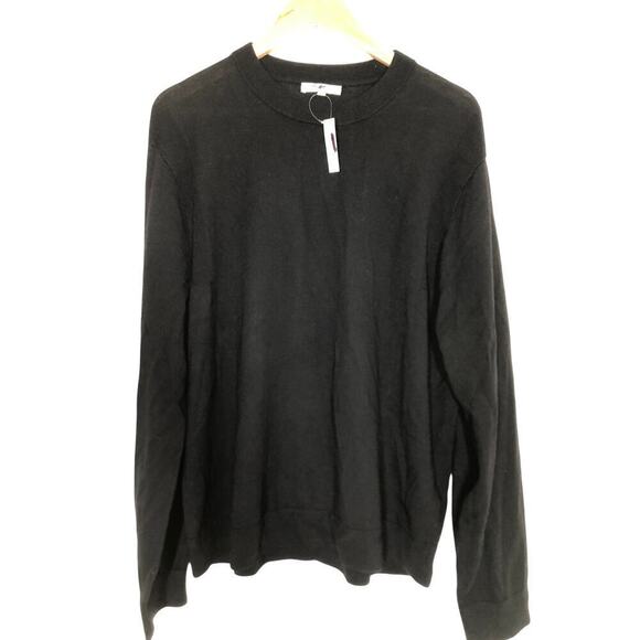 Madewell Sweater 100% Merino Wool Crewneck Long Sleeve Pullover True Black NWT L - Picture 3 of 9